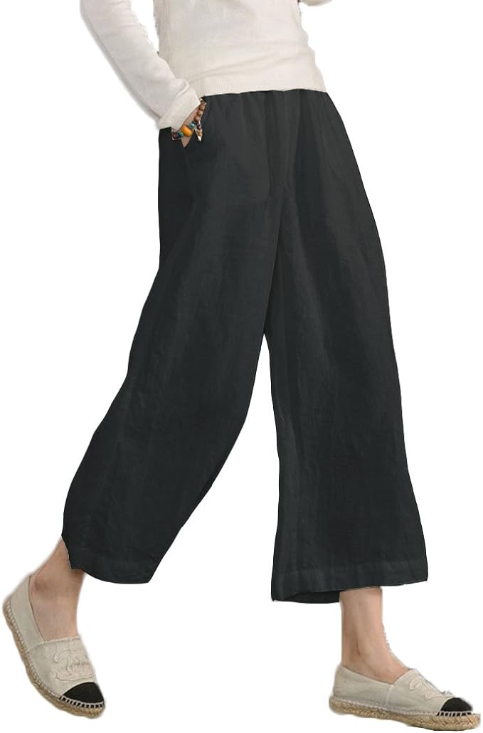 ECUPPER Cotton Capri Pants