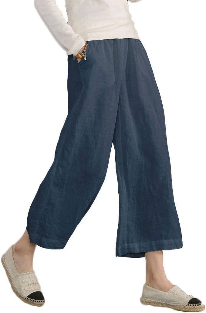 ECUPPER Cotton Capri Pants