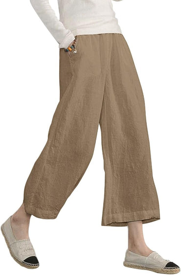 ECUPPER Cotton Capri Pants