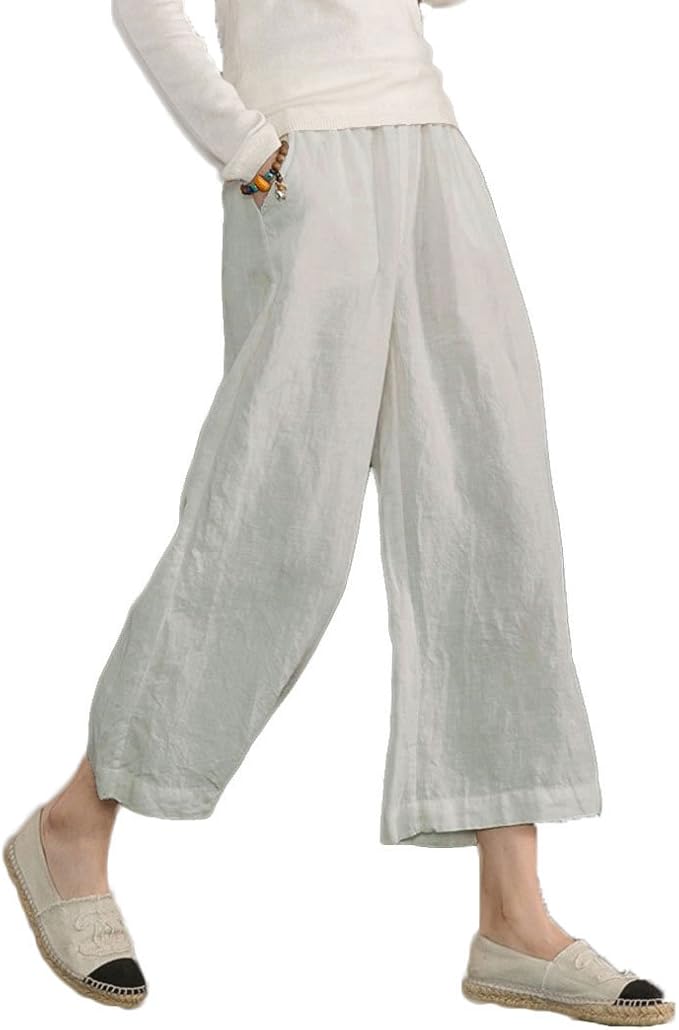 ECUPPER Cotton Capri Pants