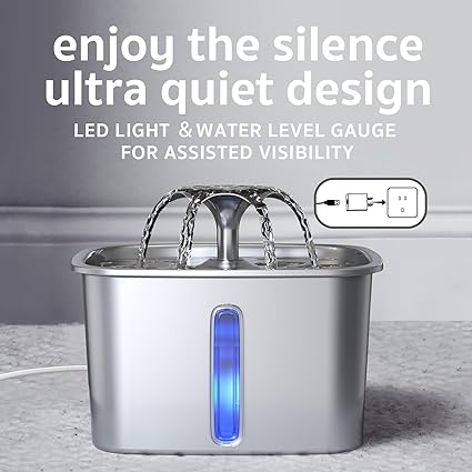 VEKEN Automatic Pet Fountain Dog Water Dispenser with Replacement Filters & Silicone Mat