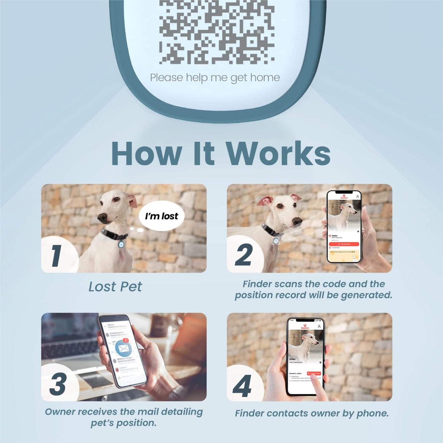 Smart QR Pet ID Tag (Silent Silicone Safety Tag)
