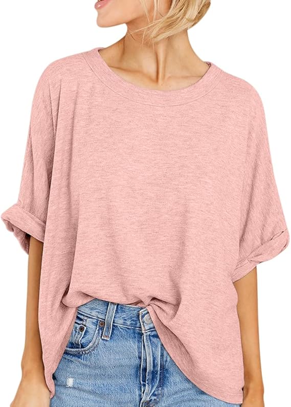 GEGEKOKO Oversized Crew Neck Short Sleeve T Shirt