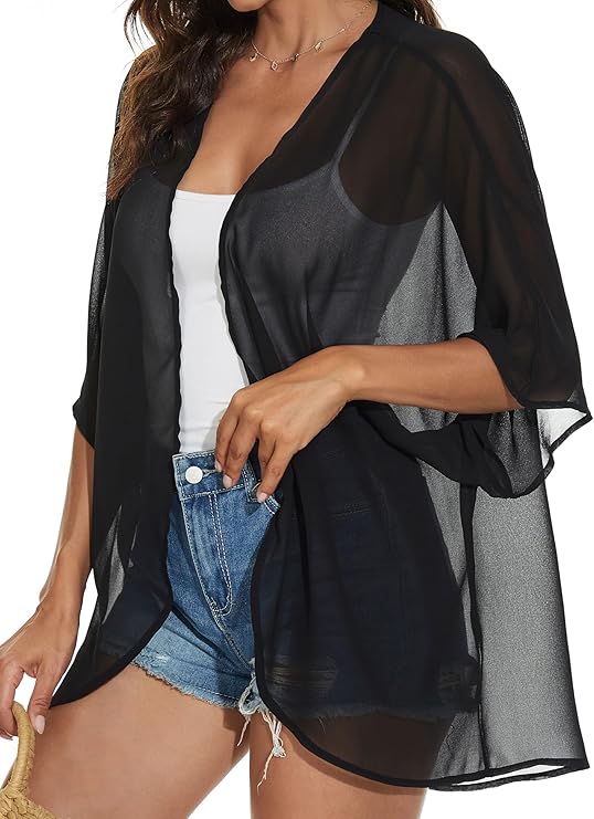 Lightweight Kimono Cardigan – Sheer & Flowy Cover-Up
