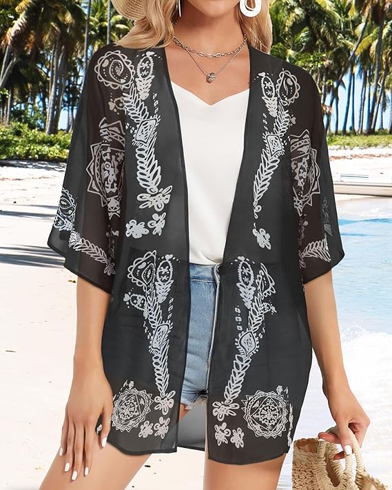 Lightweight Kimono Cardigan – Sheer & Flowy Cover-Up