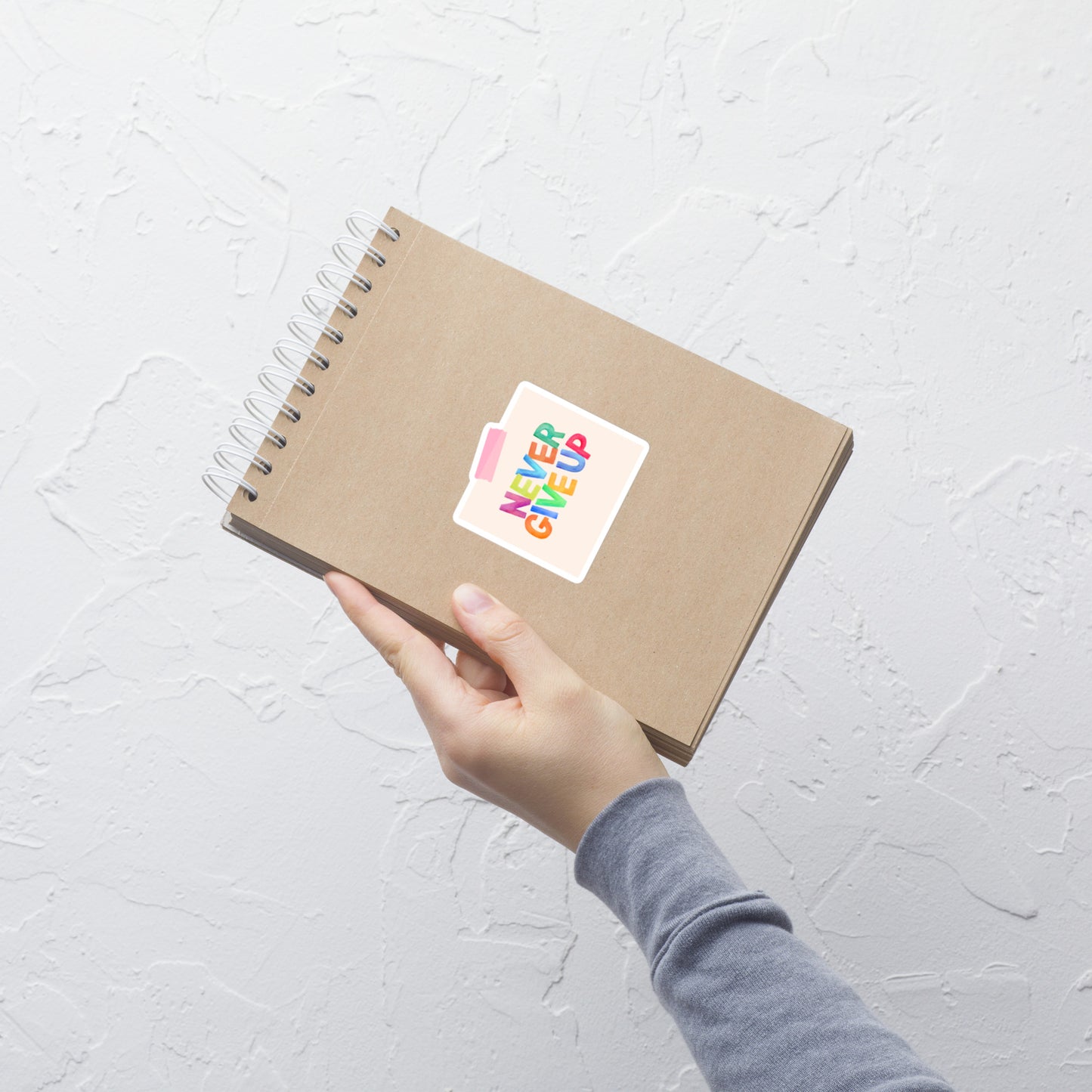 Feel-Good Mantras Sticker | Never Give Up