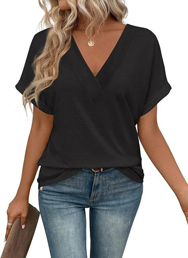 V-neck Short Sleeve T Shirt