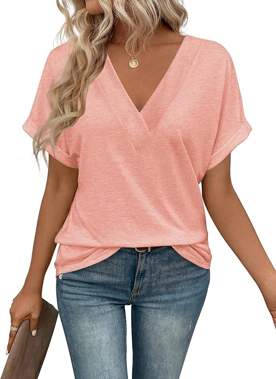 V-neck Short Sleeve T Shirt